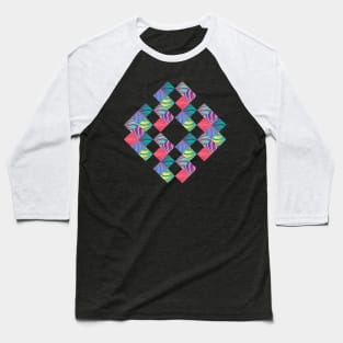 Multiple Cubed Ripple Baseball T-Shirt